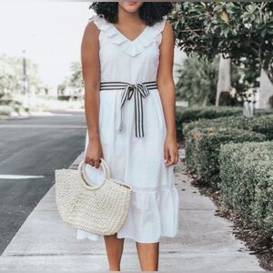 Vineyard Vines for Target Sleeveless White Ruffle Sundress - Medium - NWT
